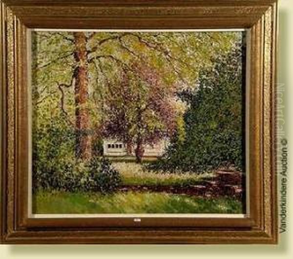 Jardin Aux Arbres En Fleurs Oil Painting by Joseph Caron