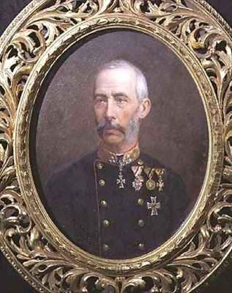 Portrait of Archduke Wilhelm of Austria (1827-94) Oil Painting by Theodor Breidwiser or Breitwieser