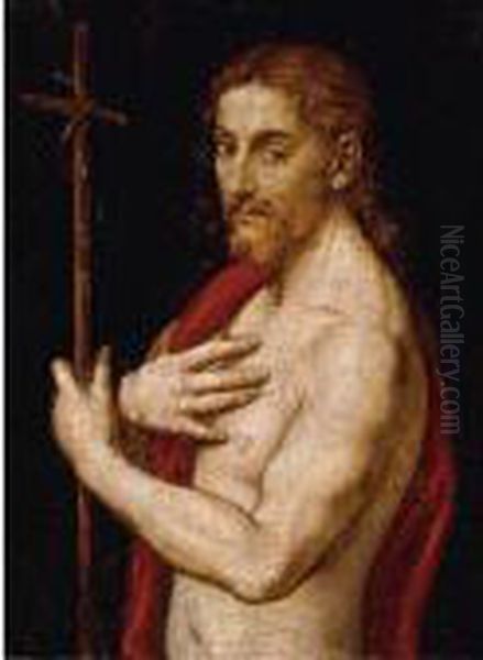 Saint John The Baptist Oil Painting by Giovanni Francesco Caroto