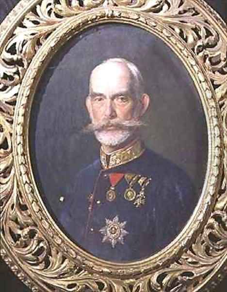 Portrait of Lt. Field Marshal Archduke Rainer of Austria (1827-1913) cousin of the Emperor Franz Joseph Oil Painting by Theodor Breidwiser or Breitwieser