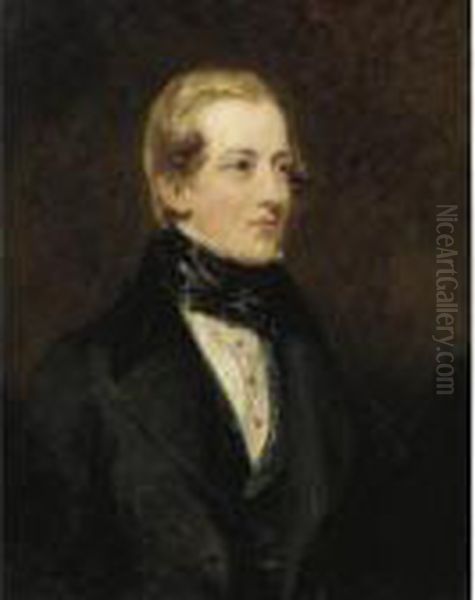 Portrait Of John Duke Coleridge, Later 1st Baron Coleridge (1820-1894) Oil Painting by Margaret Sarah Carpenter