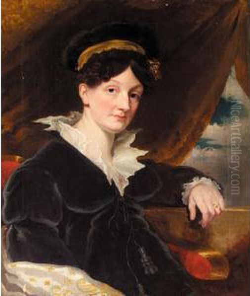 Portrait Of A Lady Oil Painting by Margaret Sarah Carpenter