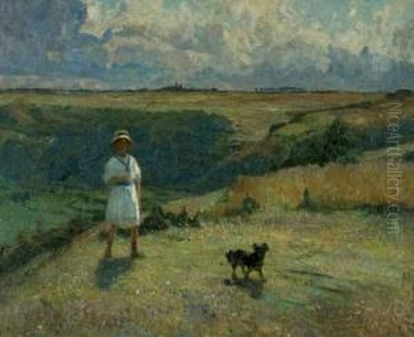 Promenade Dans La Campagne Oil Painting by Evariste Carpentier