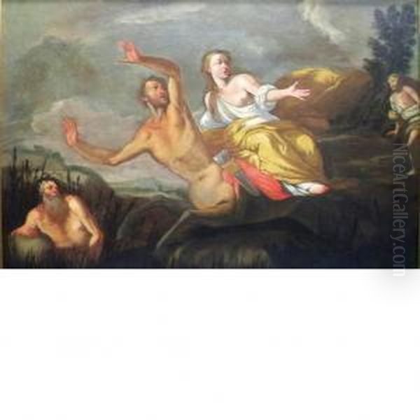 Nessus And Deianira Oil Painting by Giulio Carpione