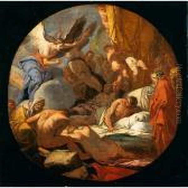 Il Regno Di Hypnos, Dio Del Sonno Oil Painting by Giulio Carpione