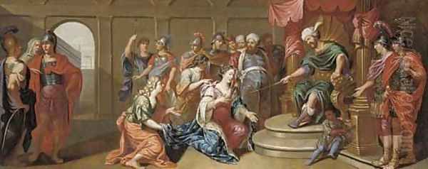 Esther before Ahasuerus Oil Painting by Johan-Rudolf Byss