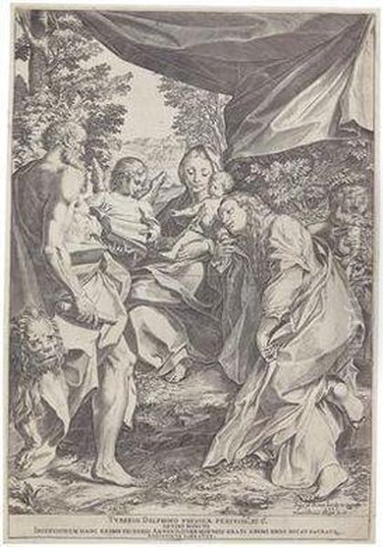 Diemadonna Mit Dem Kinde Oil Painting by Agostino Carracci