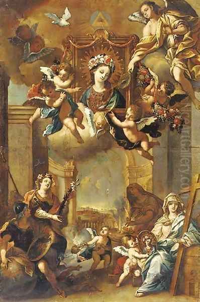 An Allegory of the Life of the Virgin Oil Painting by Johann Georg Bergmutller