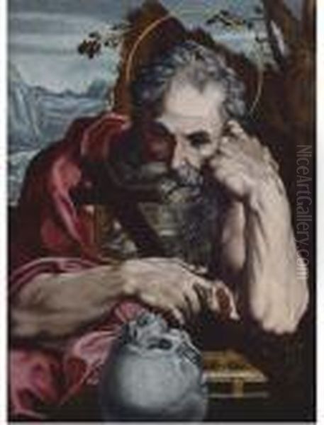 Saint Jerome Oil Painting by Agostino Carracci