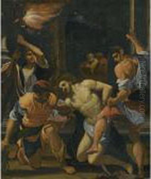 The Flagellation Of Christ Oil Painting by Lodovico Carracci