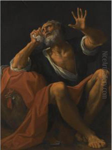 The Penitent Saint Peter Oil Painting by Lodovico Carracci