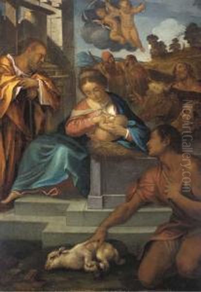 The Adoration Of The Shepherds Oil Painting by Lodovico Carracci