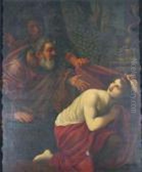 Susannah And The Elders Oil Painting by Lodovico Carracci