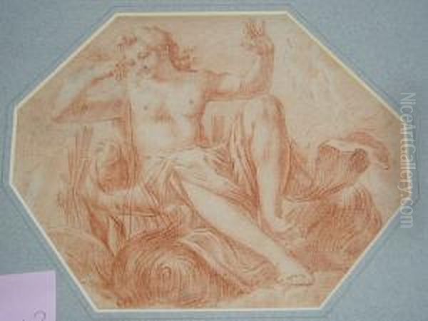 An Allegorical Figure Possibly For A Ceiling Design Oil Painting by Lodovico Carracci