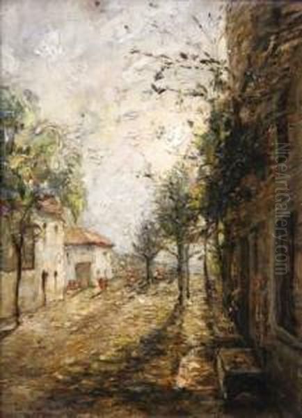 Scene De Rue Oil Painting by Louis Hilaire Carrand