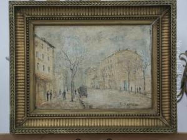 Rue De Paris Oil Painting by Louis Hilaire Carrand