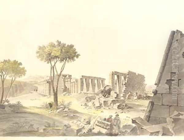 The ruins of the Ramesseum Oil Painting by Charles-Louis Balzac