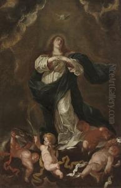 The Assumption Of The Virgin Oil Painting by Juan Carreno De Miranda