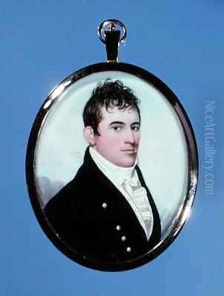 Portrait miniature of James Drew Oil Painting by Frederick Buck