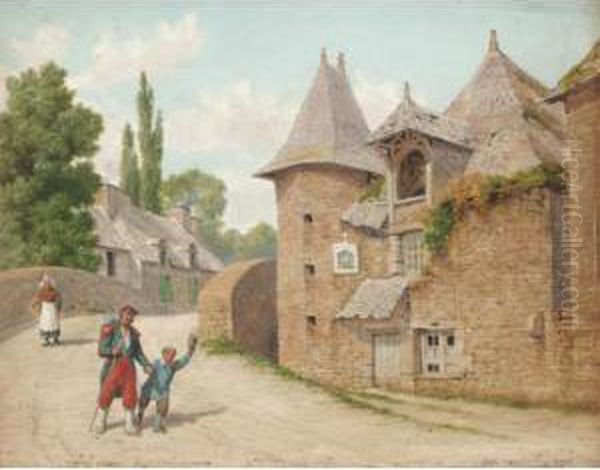 At Dole, Brittany Oil Painting by John Mulcaster Carrick