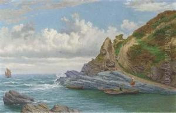 Prussia Cove Oil Painting by John Mulcaster Carrick