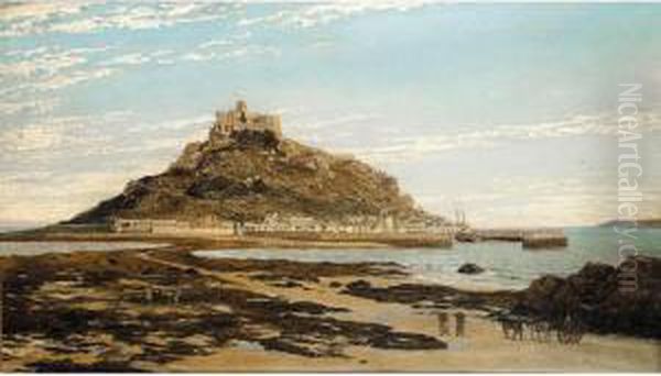 St. Michael's Mount Oil Painting by John Mulcaster Carrick