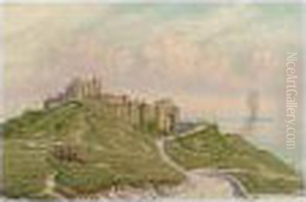 B. Fl.1854-1878, Dover Castle, 
Signed And Dated L.l.: J.m.carrick/1880, Oil On Canvas, 20 By 31 Cm.; 8 
By 12 In Oil Painting by John Mulcaster Carrick