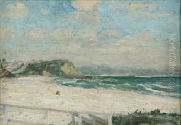 1879-1969 Figures On A Beach 
Oilon Board Signed Lower Right 25 By 36 Cm Provenance: Laurainediggins 
Fine Art, Melbourne Privatecollection, Adelaide Oil Painting by Ethel Carrick-Fox