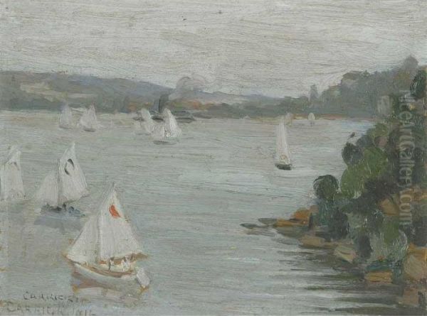 Sydney Harbour - Grey Day by Ethel Carrick-Fox