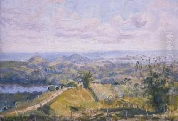 Landscape Near New South Wales And Queensland Border Oil Painting by Ethel Carrick-Fox