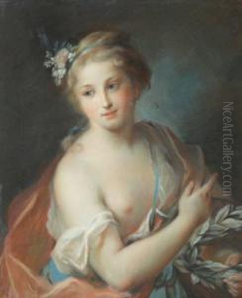 Portrait De Femme Oil Painting by Rosalba Carriera