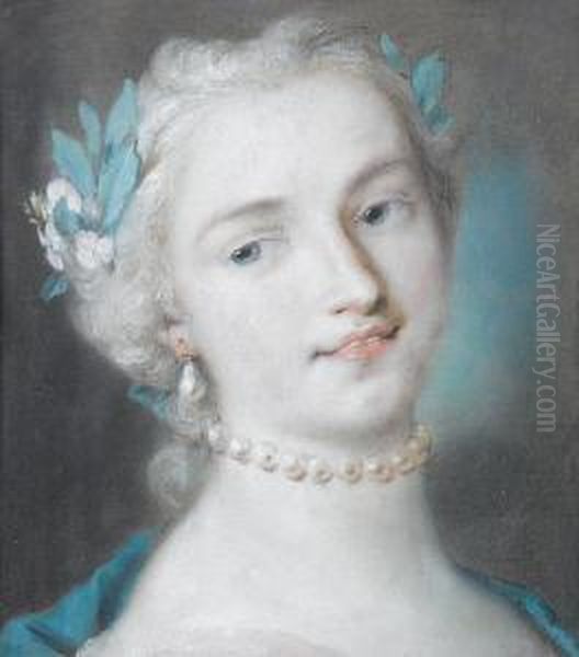 Portrait Of A Young Woman Oil Painting by Rosalba Carriera