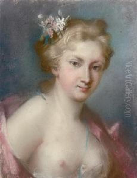 Portrait Of A Young Girl Oil Painting by Rosalba Carriera