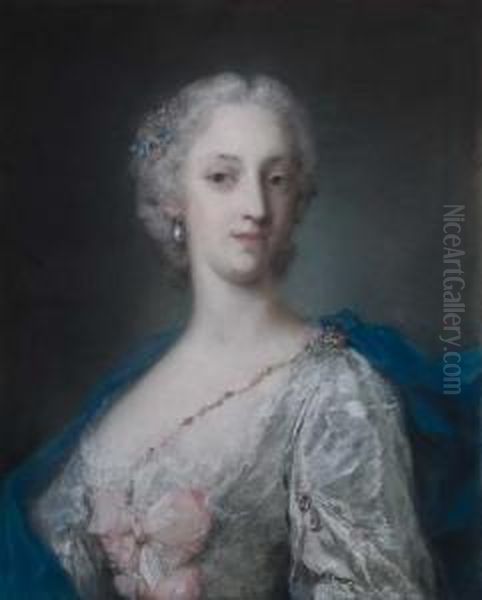 Ritratto Di Gentildonna Della Famiglia Manin Oil Painting by Rosalba Carriera