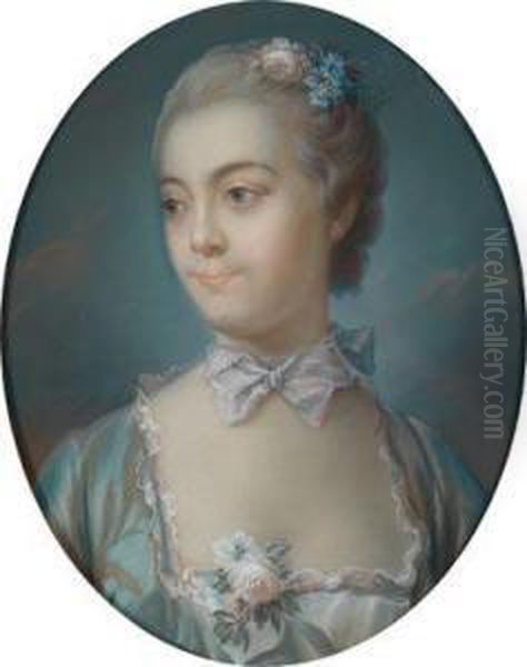 Bildnis Einer Eleganten Jungen Dame Oil Painting by Rosalba Carriera