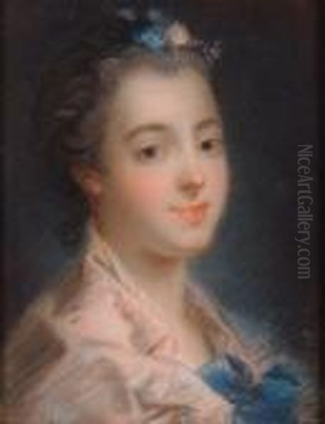 Portrait D'une Jeune Elegante Oil Painting by Rosalba Carriera