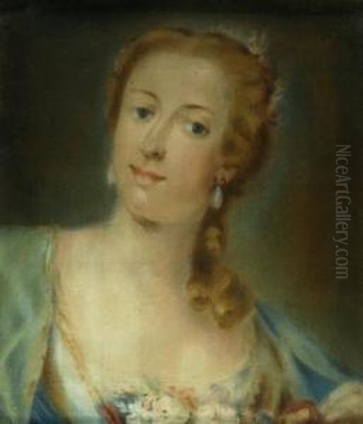 Ritratto Di Dama Oil Painting by Rosalba Carriera