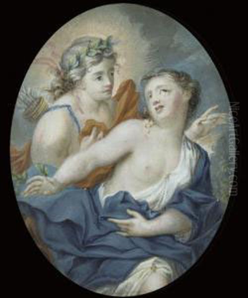 Apollo And Daphne Oil Painting by Rosalba Carriera