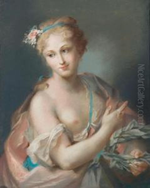 Flora Oil Painting by Rosalba Carriera