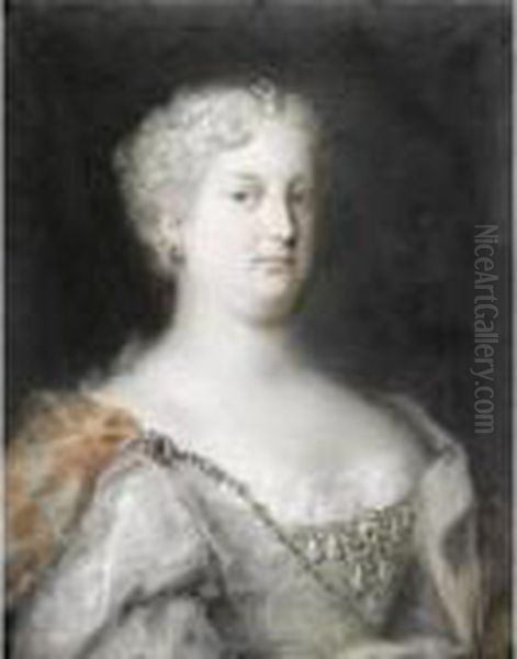 Maria Amalia, Princess Of Austria, Electress Of Bavaria And Later Empress Oil Painting by Rosalba Carriera