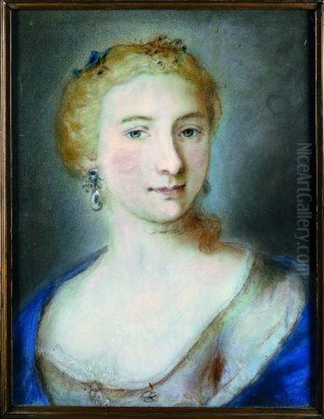 Portrait Of A Venetian Lady Oil Painting by Rosalba Carriera