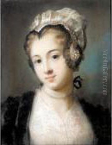 A Young Woman In Tyrolean Costume Oil Painting by Rosalba Carriera