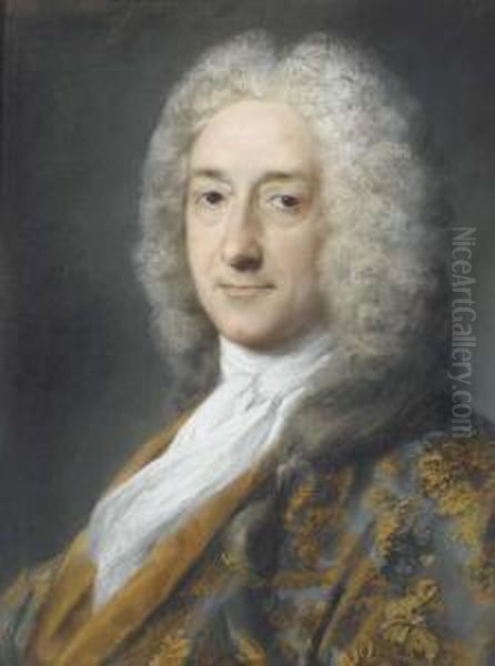 Portrait Of A Man, Bust-length Oil Painting by Rosalba Carriera