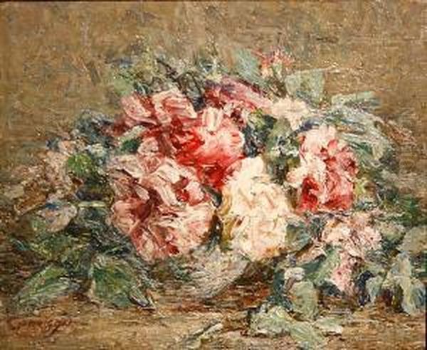 A Still Life Of Roses Oil Painting by William Carrigan