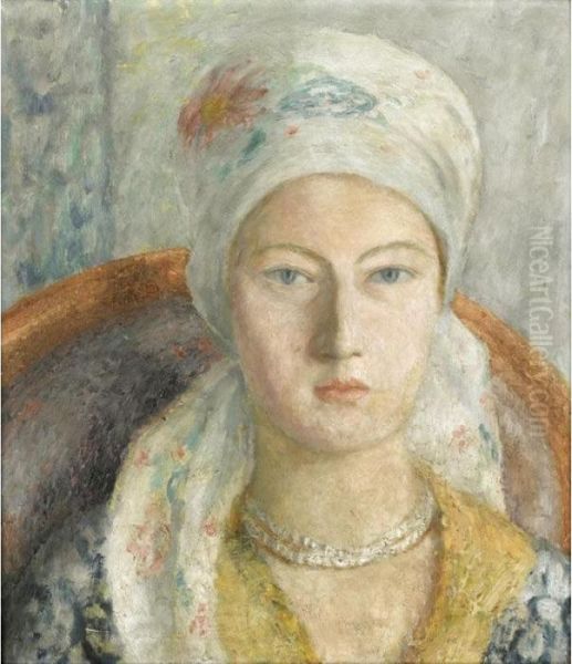 Julia Strachey Oil Painting by Dora Carrington