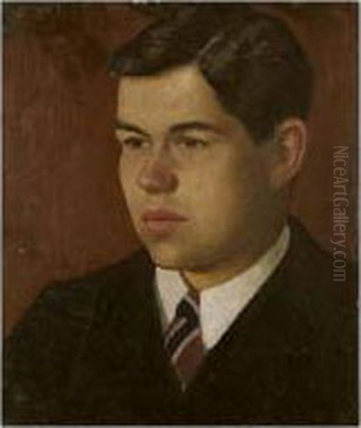 Portrait Of Teddy Carrington Oil Painting by Dora Carrington