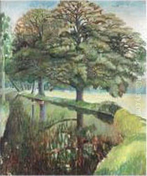 The River Pang Oil Painting by Dora Carrington