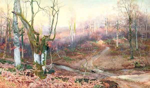 In the Heart of the Forest Oil Painting by Walter Follen Bishop