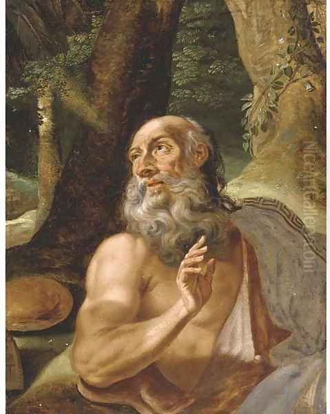 Saint Jerome Oil Painting by Adriaen Bloemaert