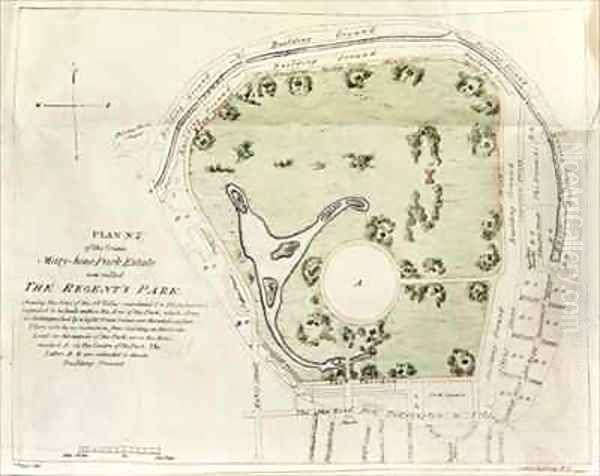 Plan of Regent's Park Oil Painting by Briggs, J.